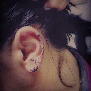 Scorpio Scorpion Ear Helix Tattoo