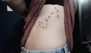Scorpio Constellation Side Boob Tattoo