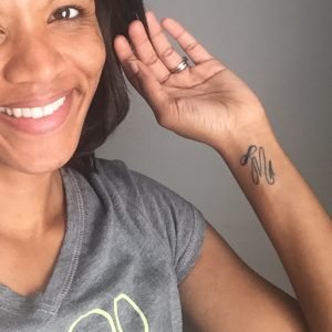 Scorpio Script Symbol Wrist Tattoo