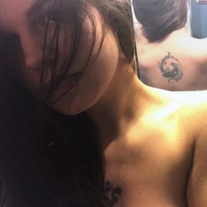 Pisces Fish Yin-Yang Back Tattoo