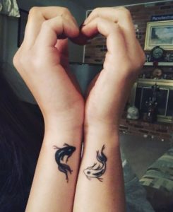 Pisces Fish Two Wrist Tattoo