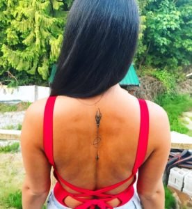 Sagittarius Arrow Spine Tattoo