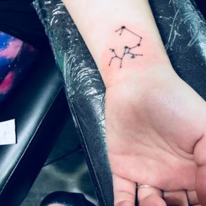 Sagittarius Constellation Wrist Tattoo