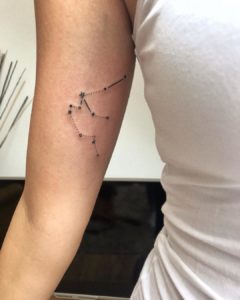 Aquarius Constellation Bicep Tattoo