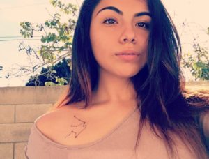 Aquarius Constellation Collarbone Tattoo