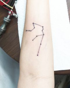 Aquarius Constellation Forearm Tattoo