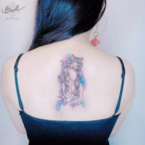 Aquarius Fantasy Back Tattoo