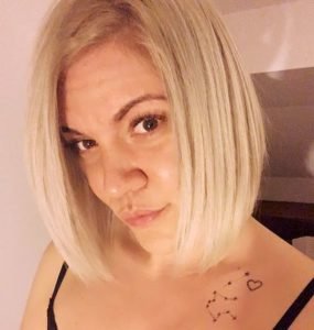 Aquarius Heart and Constellation Collarbone Tattoo