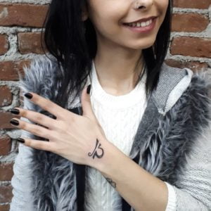 Libra Styled Symbol Wrist Tattoo