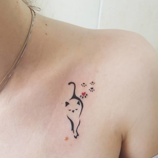 meme cat chrysanthemum leg tattoo by Damen Tesch: TattooNOW