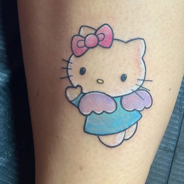 Hello Kitty Ankle Tattoo
