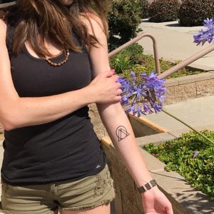 Zodiac Gemini Line Art Forearm Tattoo