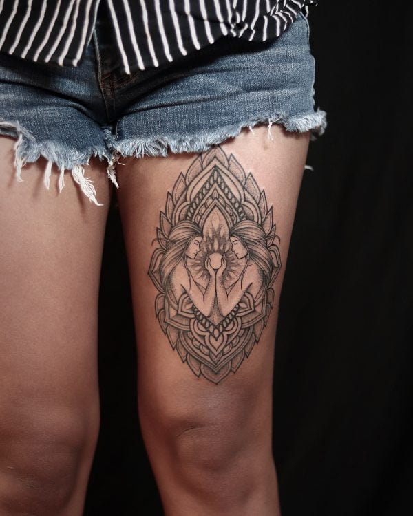 Mandala Chandelier Temporary Tattoo | Tattoo Icon – TattooIcon
