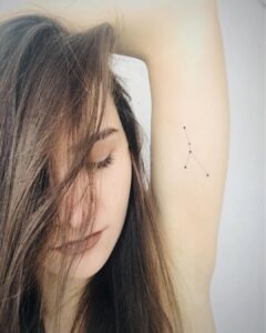 Simple Cancer Constellation Under Arm Tattoo