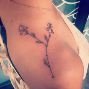 Cancer Flower Constellation Shouldertop Tattoo