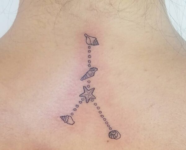 Why not try these amazing Cancer stars constellation tattoos?