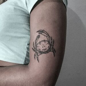 Cancer Realistic Crab Arm Tattoo