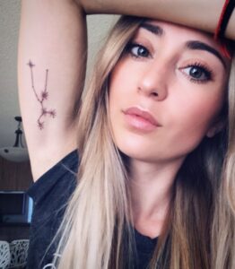 Taurus Star Constellation Armpit Tattoo