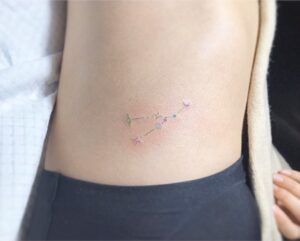 Mini Taurus Constellation Side Tattoo