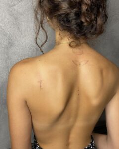 Angel Wings Upper Back Tattoo