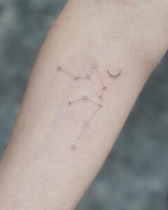 Aquarius Constellation Forearm Tattoo