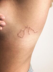 Aquarius Constellation Side Tattoo