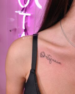 Butterfly Collarbone Tattoo