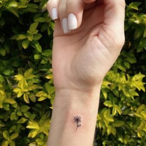Mini Dandelion Wrist Tattoo