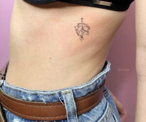 Globe Travel Side Tattoo