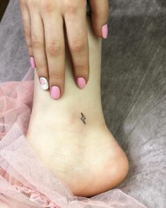 Lightning Bolt Ankle Tattoo