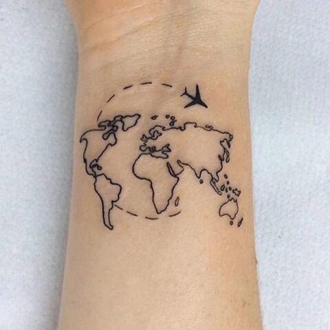 37 Tempting Travel Tattoos to Try Today