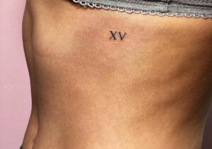 Roman Numerals Side Tattoo