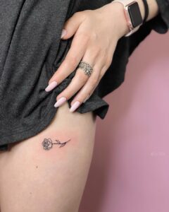 Rose Flower Side Tattoo