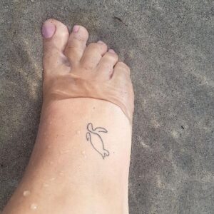 Green Sea Turtle Foot Tattoo
