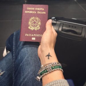 Flying Airplane Wrist Tattoo